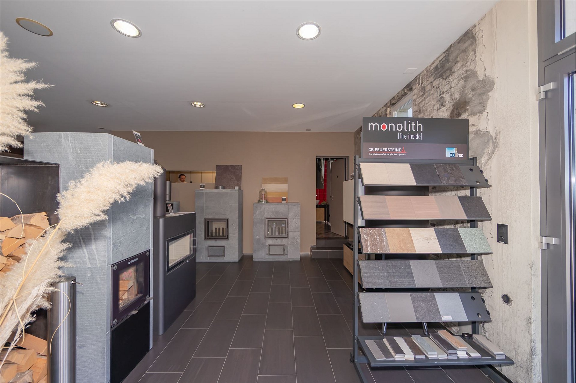 Ausstellungsraum für Kamin- und Ofenmaterialien