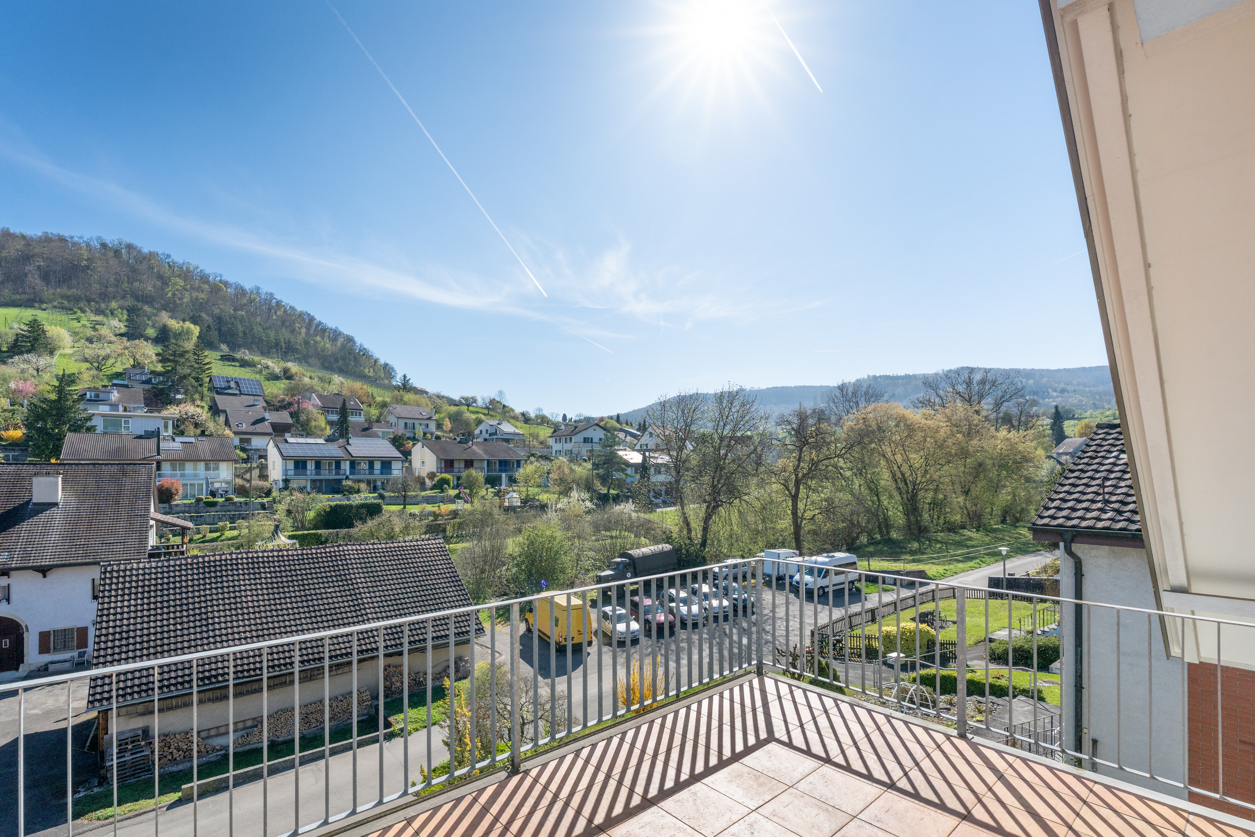 Balkon mit weitem Ausblick