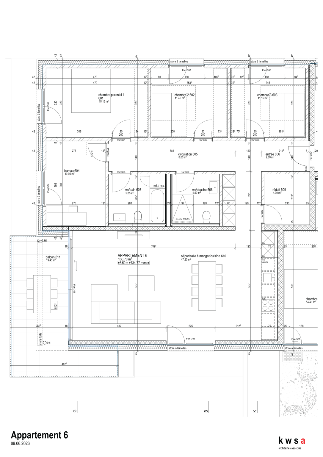 Grundriss einer Wohnung