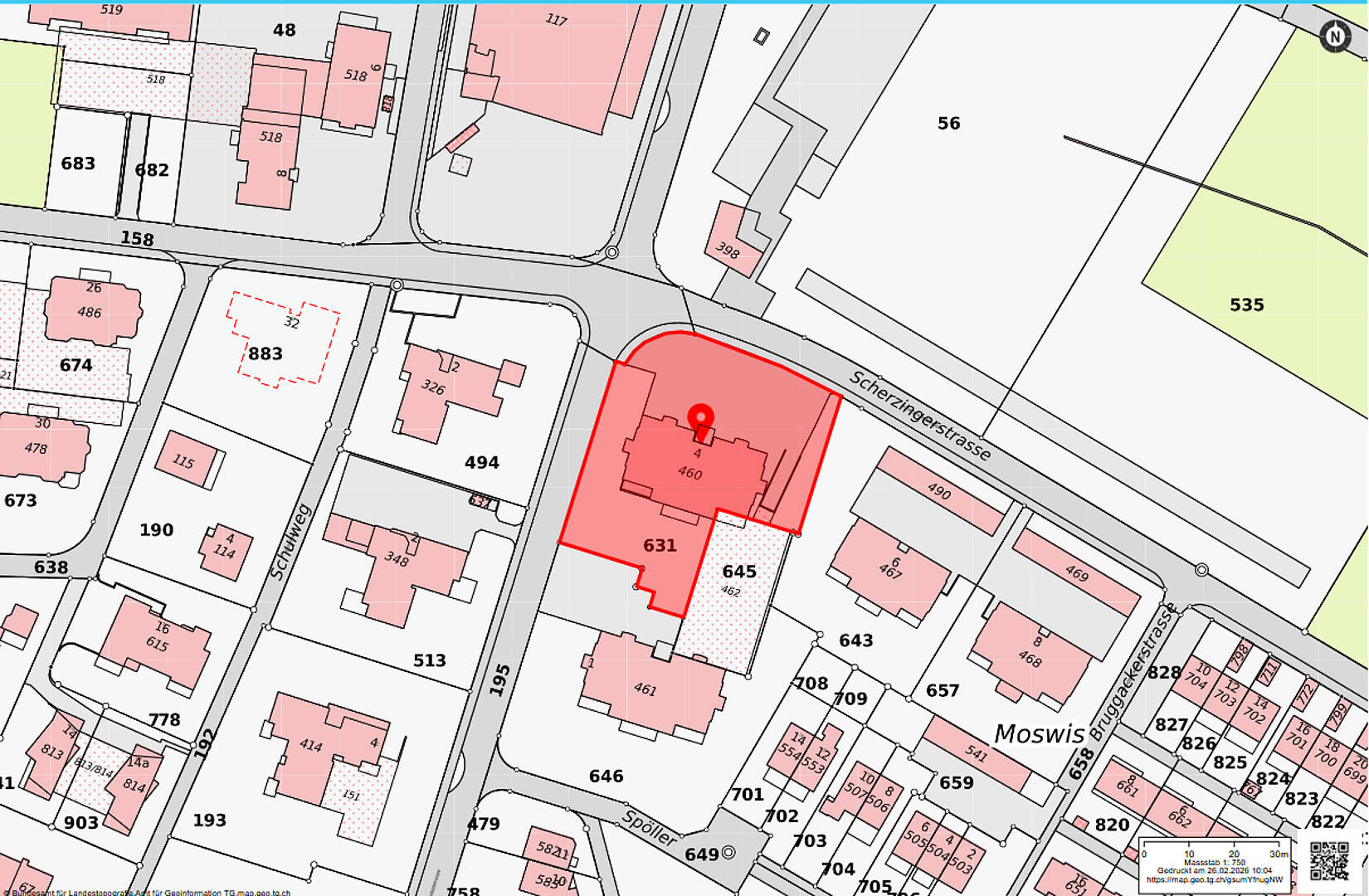 Unbekannte Kartendarstellung / Lageplan