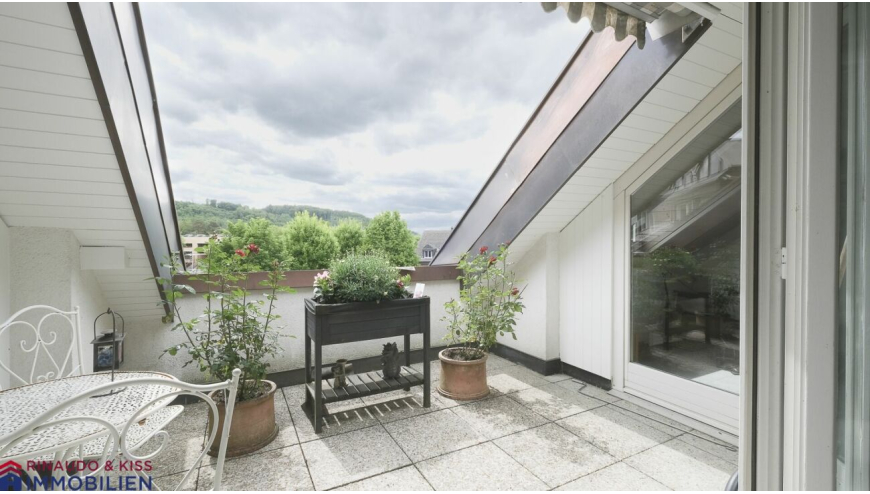 Dachterrasse mit Blick ins Grüne