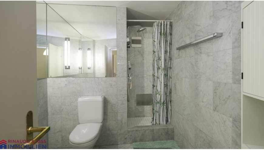 Modernes Badezimmer mit Dusche und WC