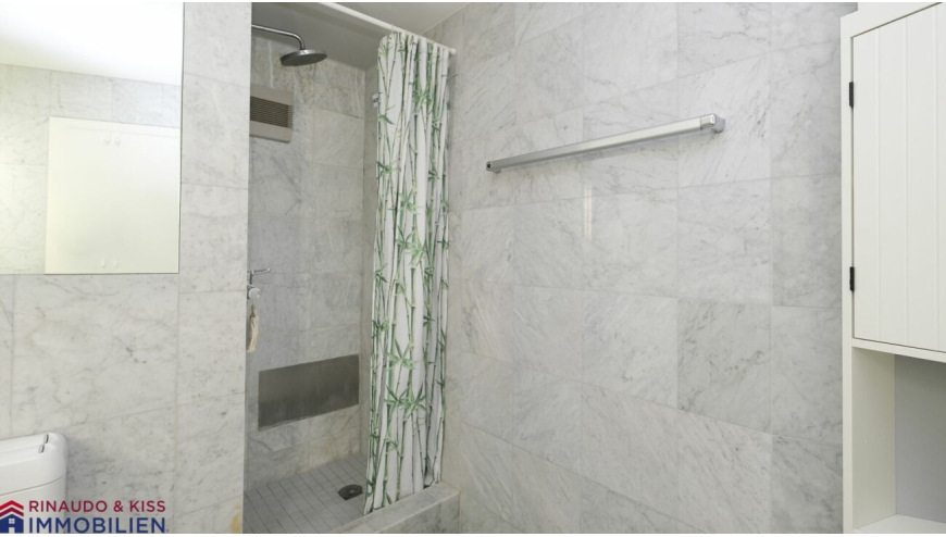 Modernes Badezimmer mit begehbarer Dusche