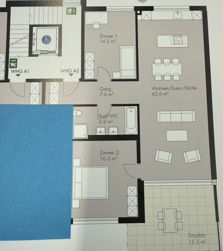 Grundriss einer Wohnung