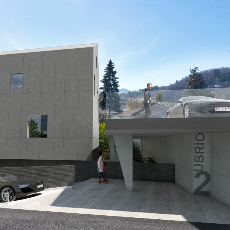 Moderne Wohnanlage mit Carport und Dachterrasse