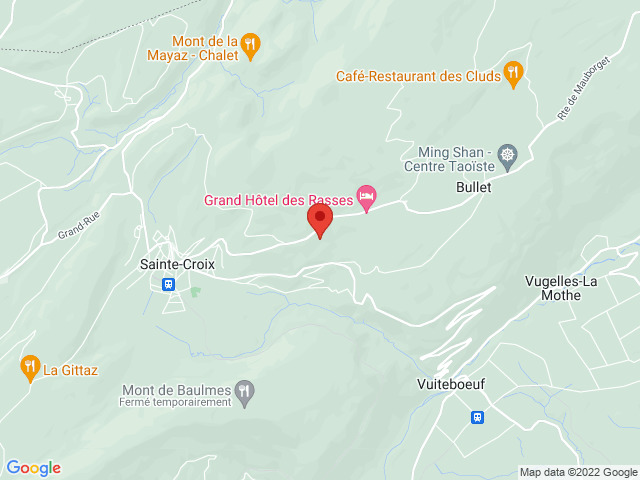 Kartenansicht mit markiertem Standort nahe Sainte-Croix
