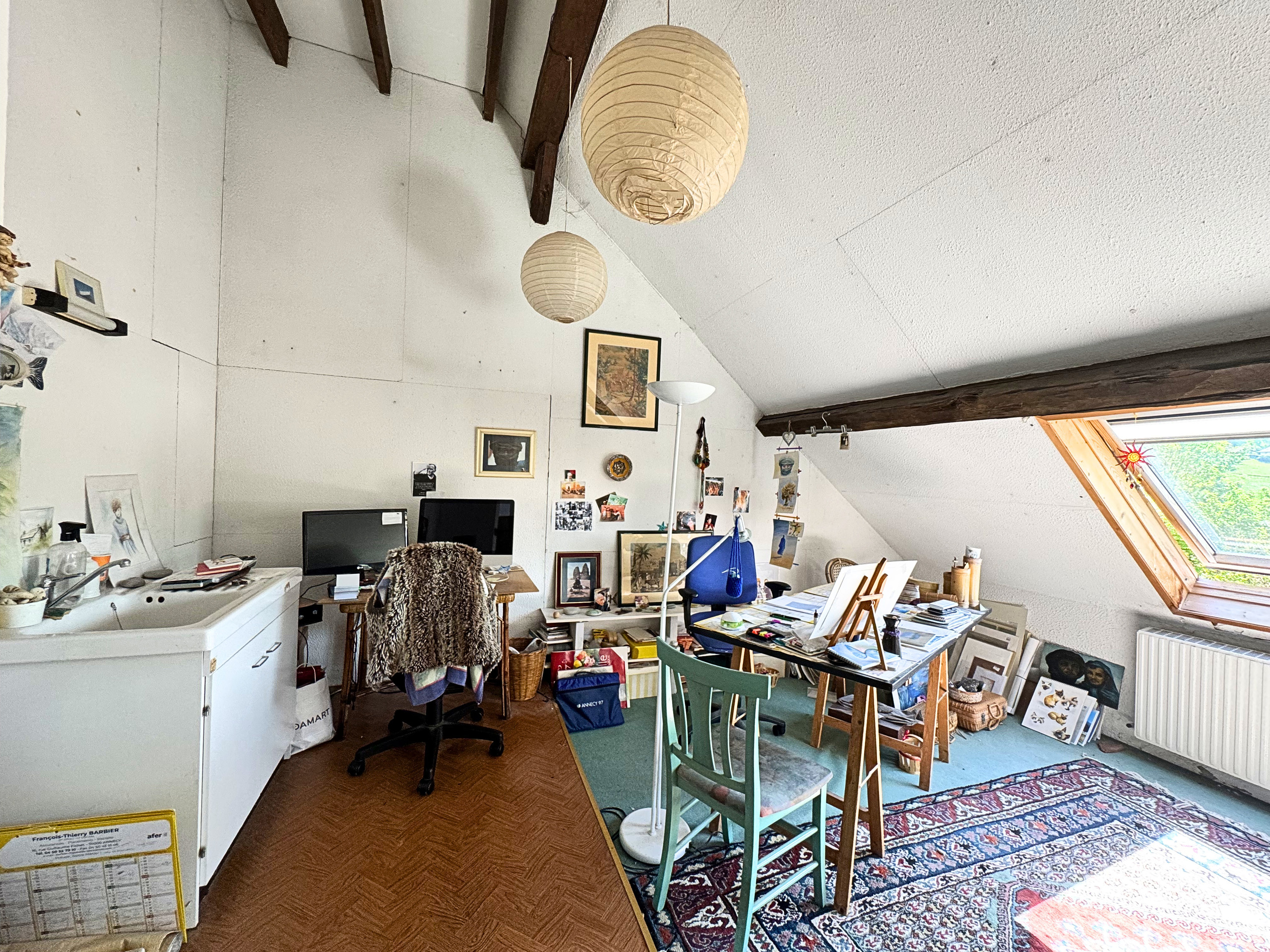 Dachgeschoss-Arbeitszimmer mit Galeriecharakter