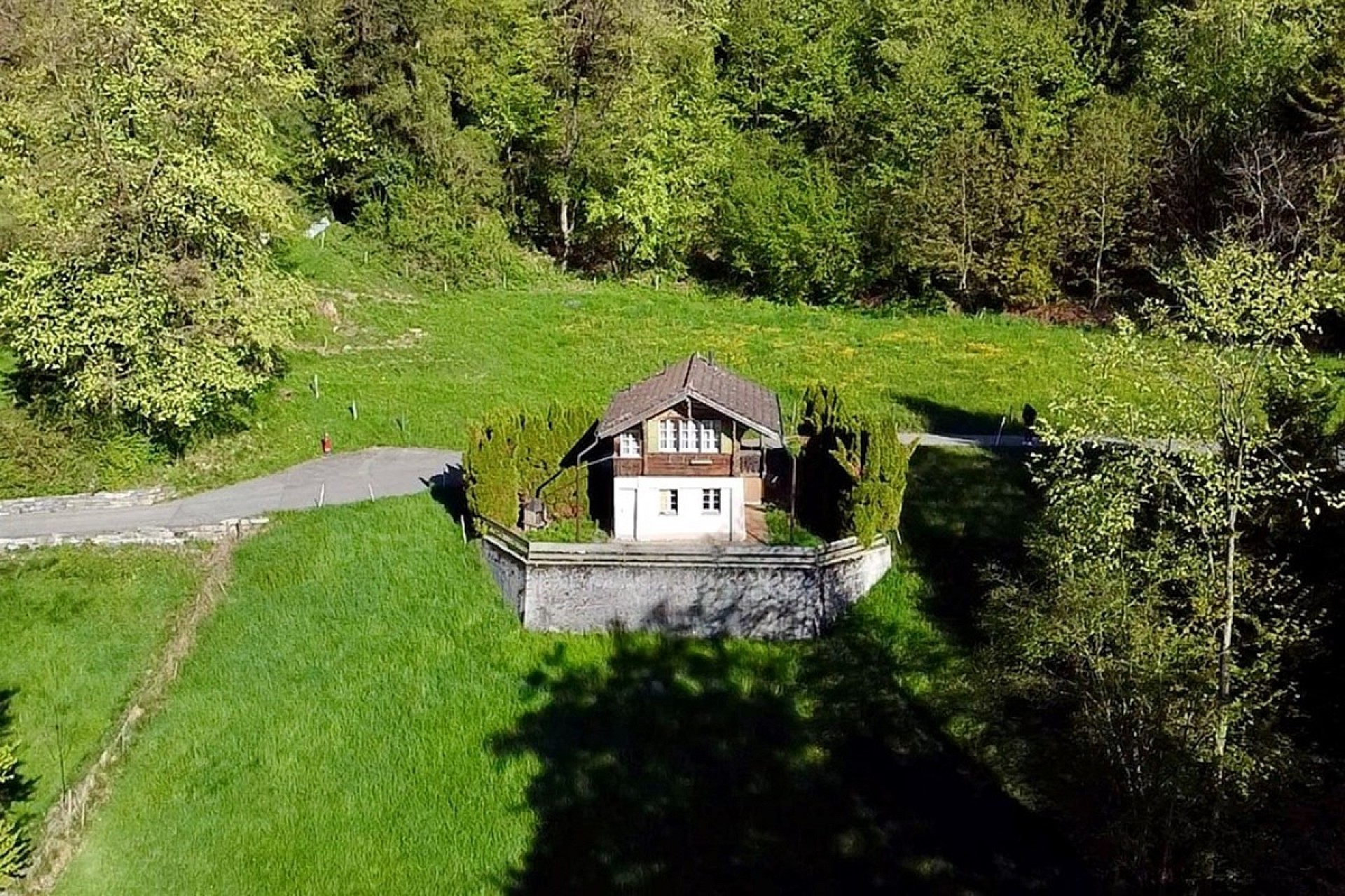 Alpenhaus in grüner Hanglage