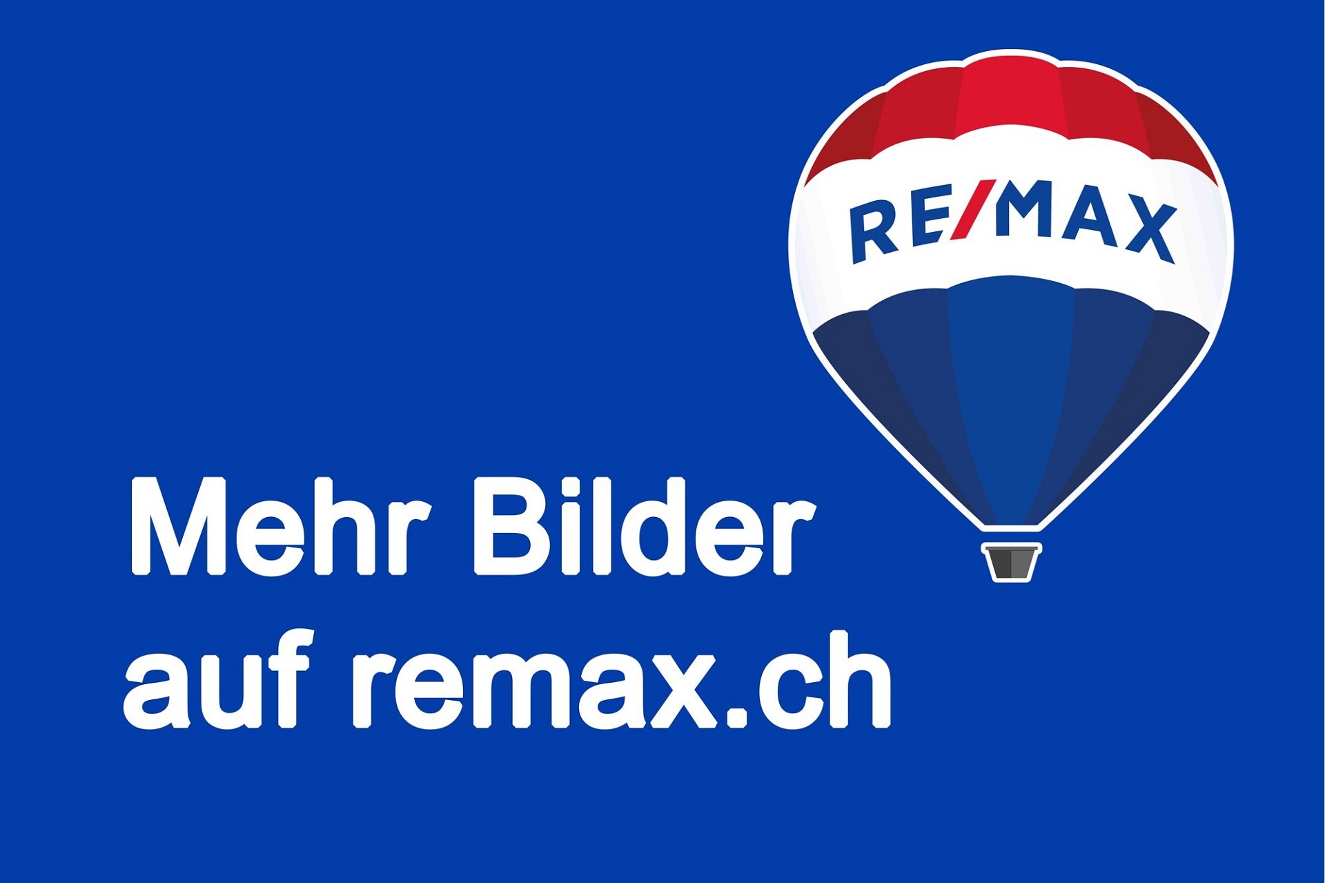 RE/MAX-Logo mit Werbetext