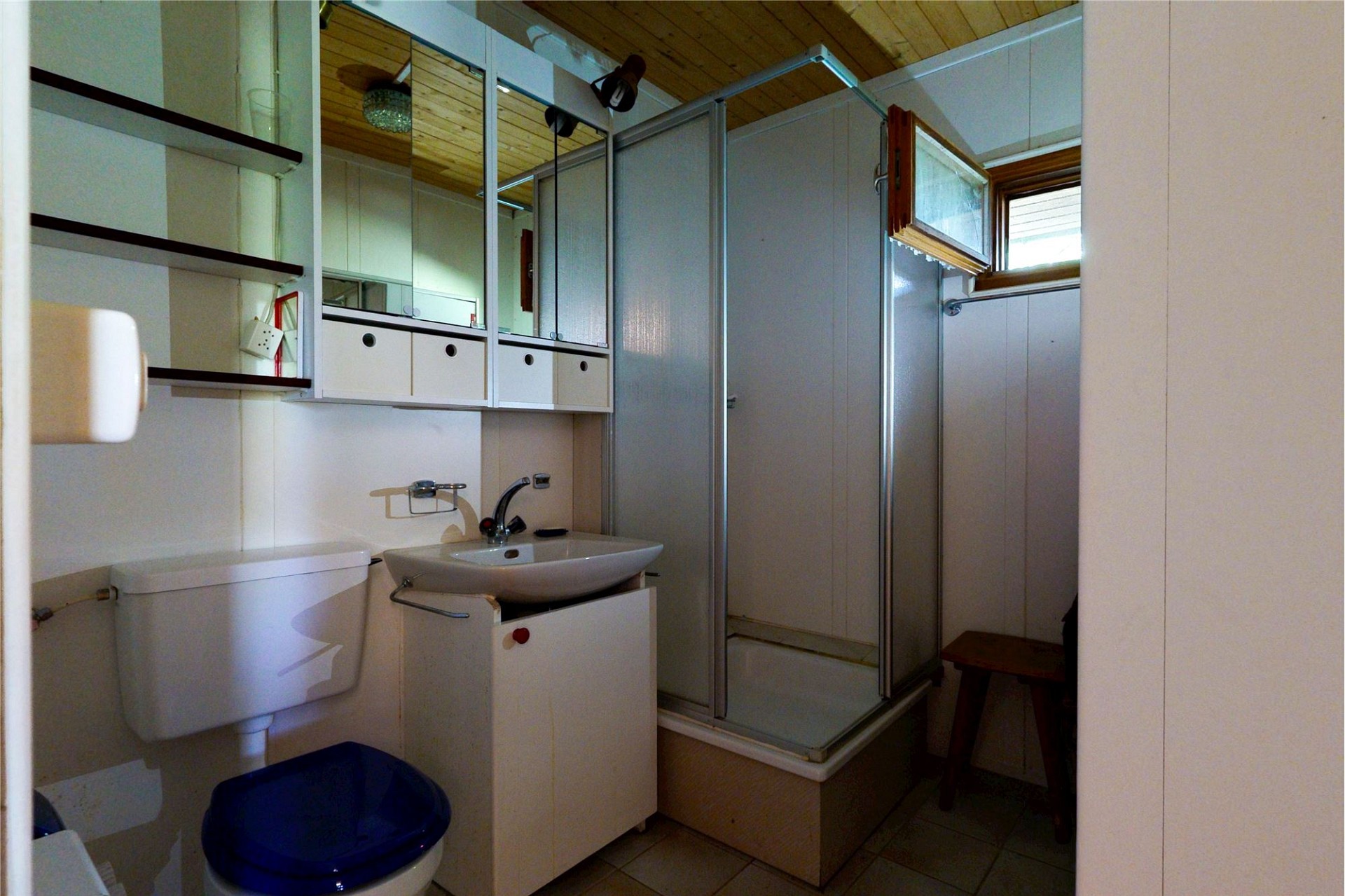 Kompaktes Badezimmer mit Dusche und WC