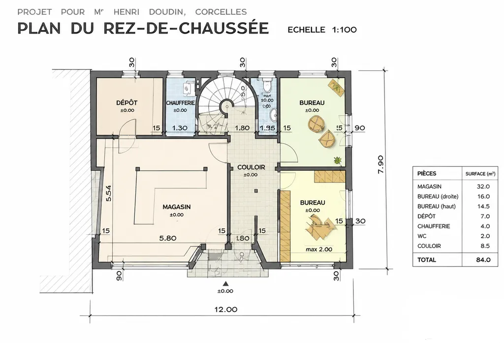Grundriss des Erdgeschosses