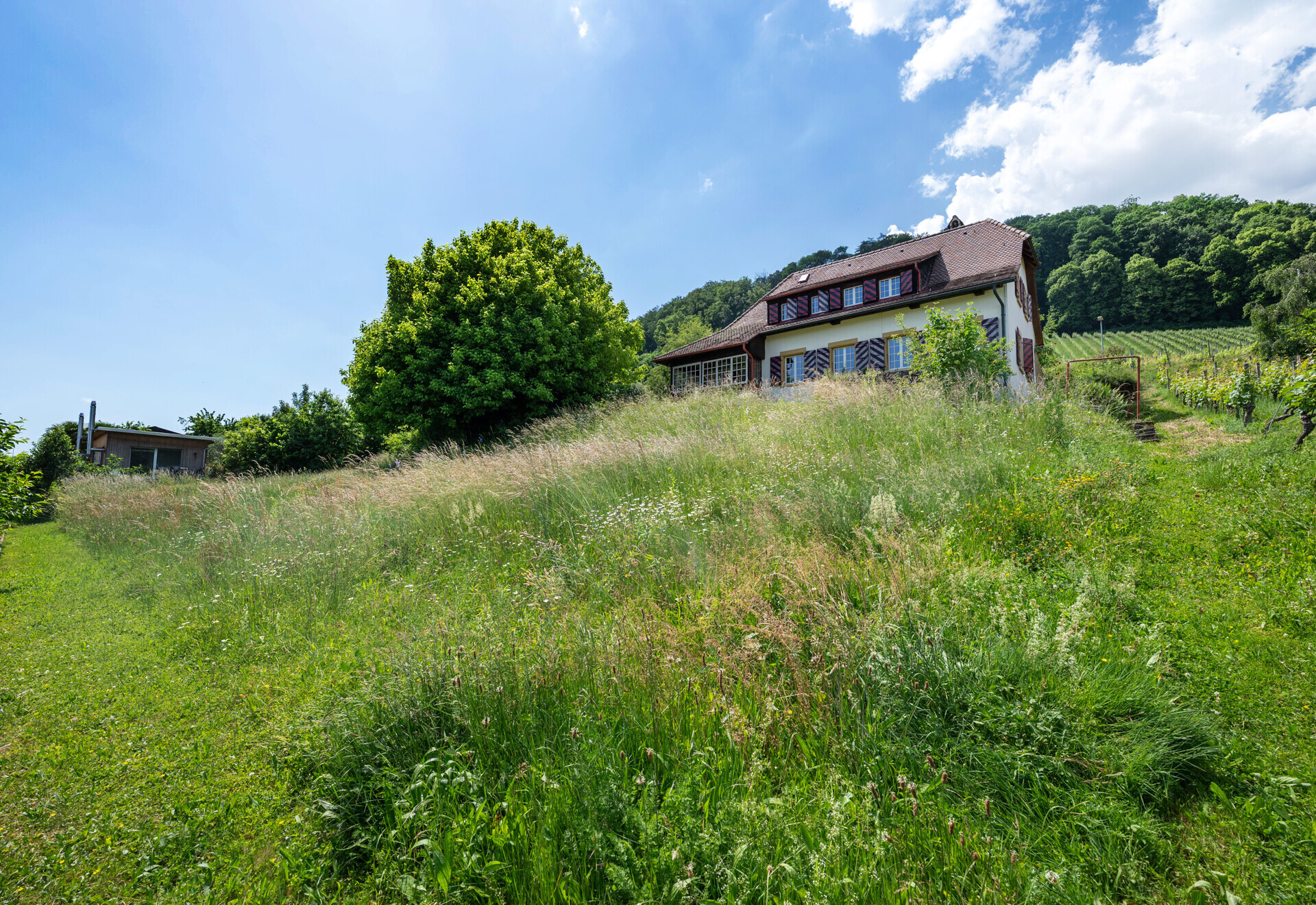 Ländliches Haus am Hang