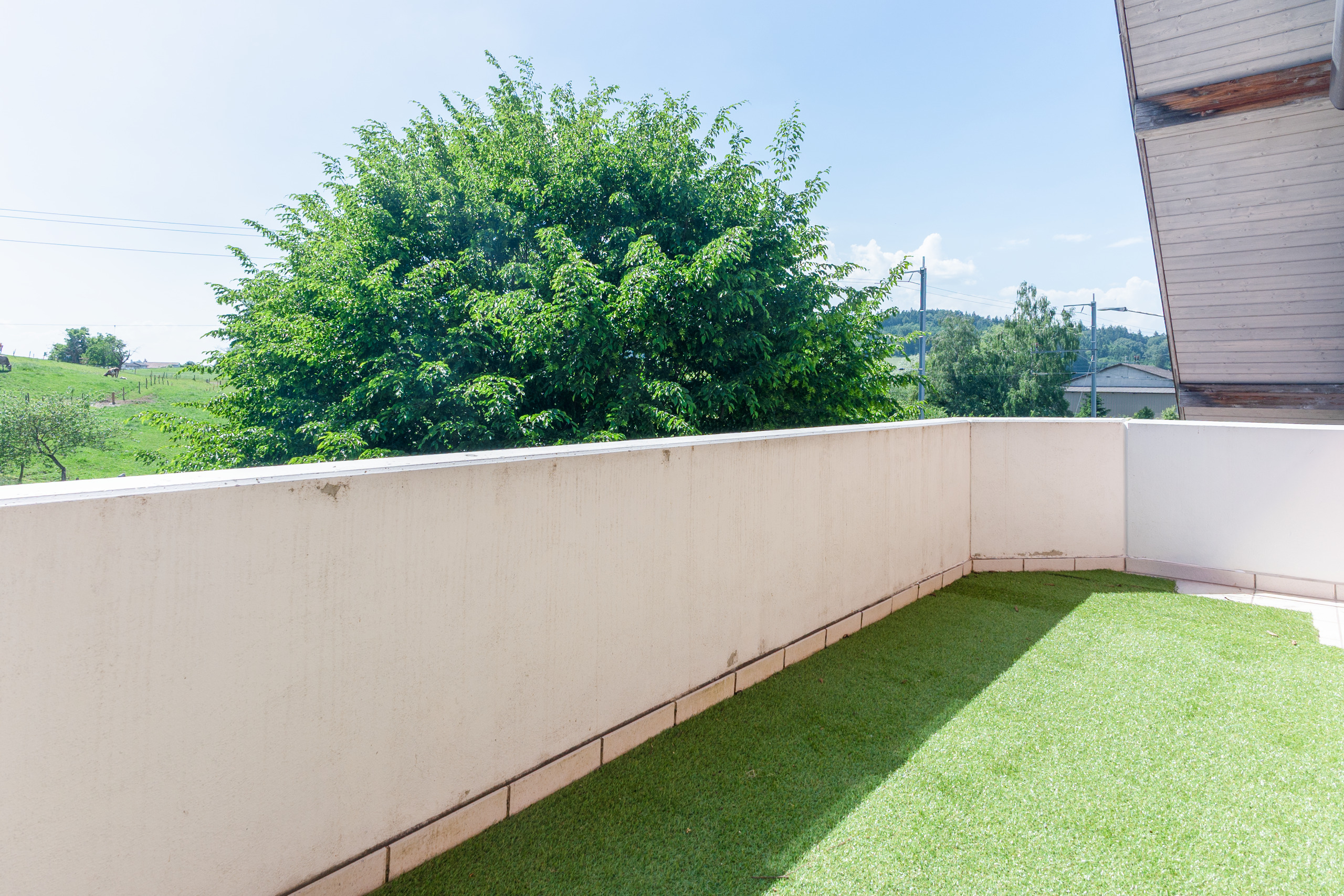 Balkon mit Grünblick