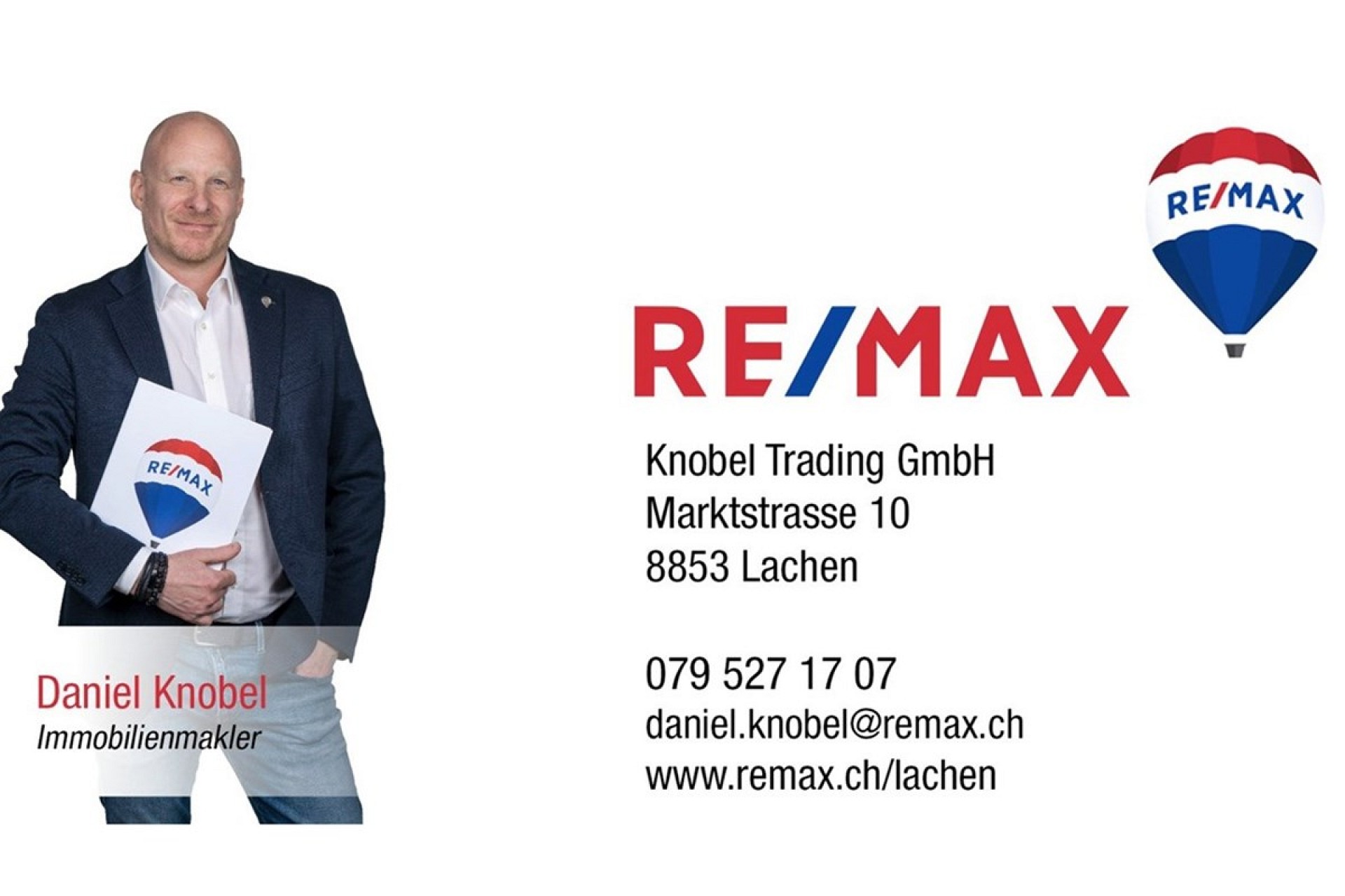 Makler-Werbebild mit RE/MAX-Branding