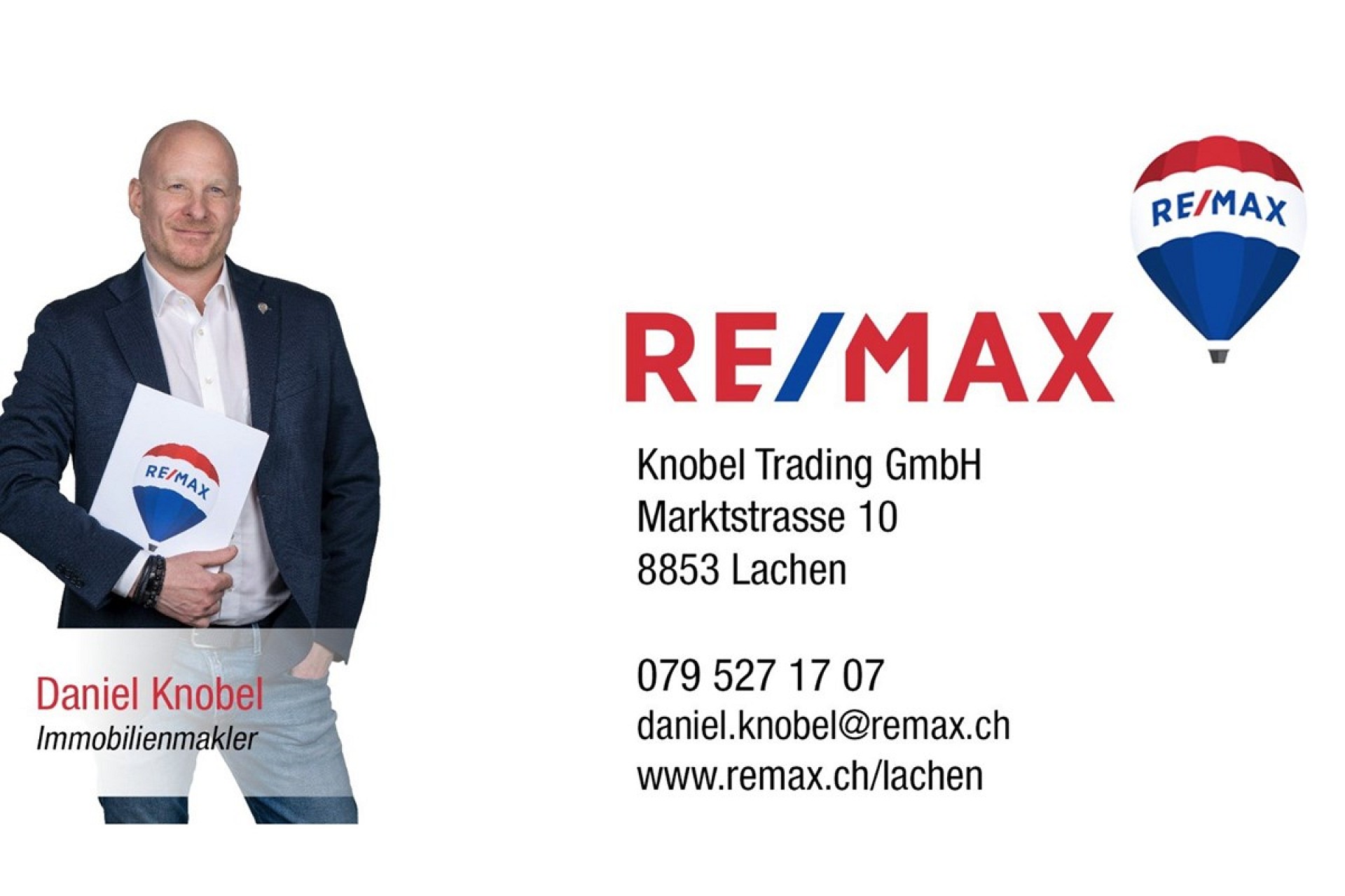 Werbebanner eines Immobilienmaklers
