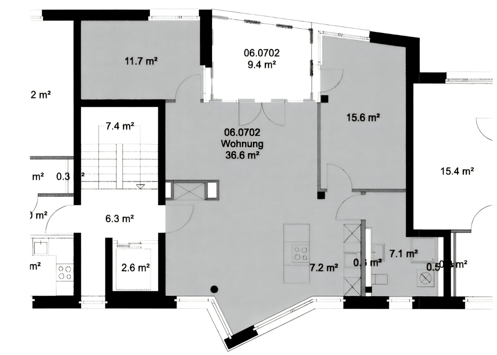 Grundriss einer Wohnung