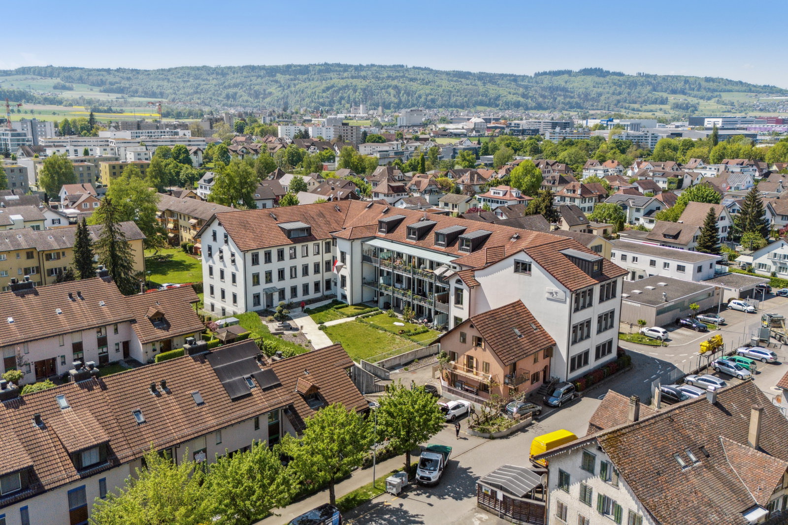 Luftaufnahme eines Wohnviertels