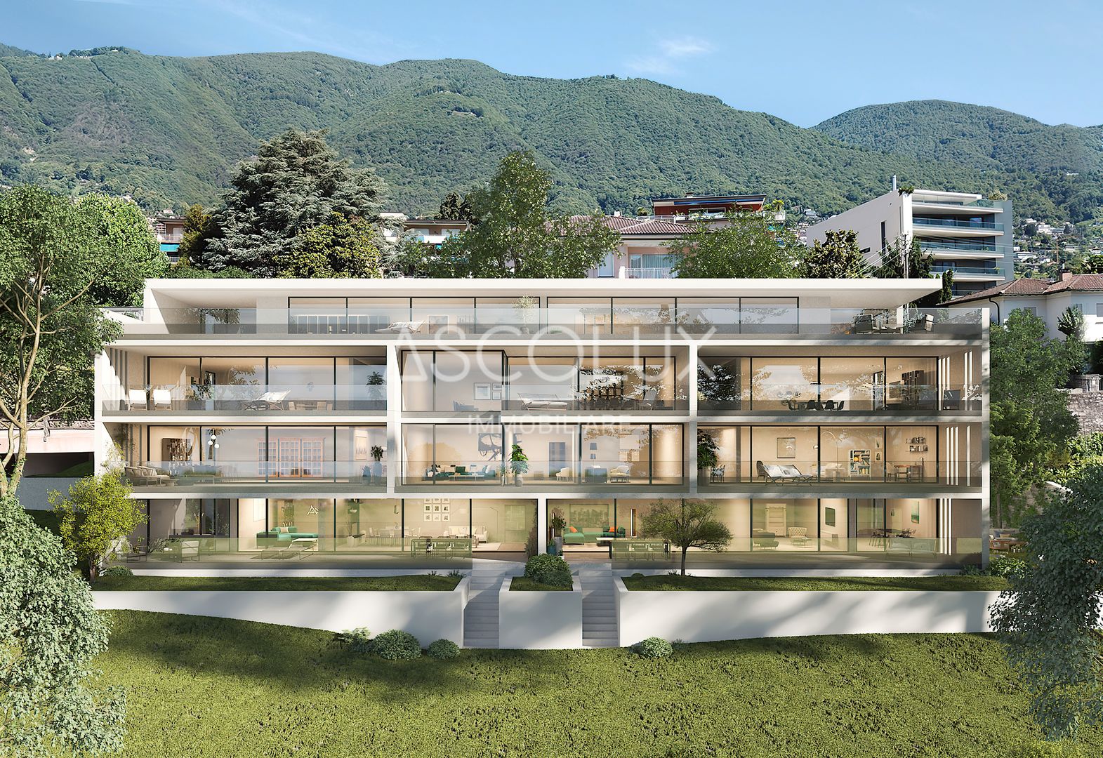 Moderne Luxusvilla mit Panoramablick