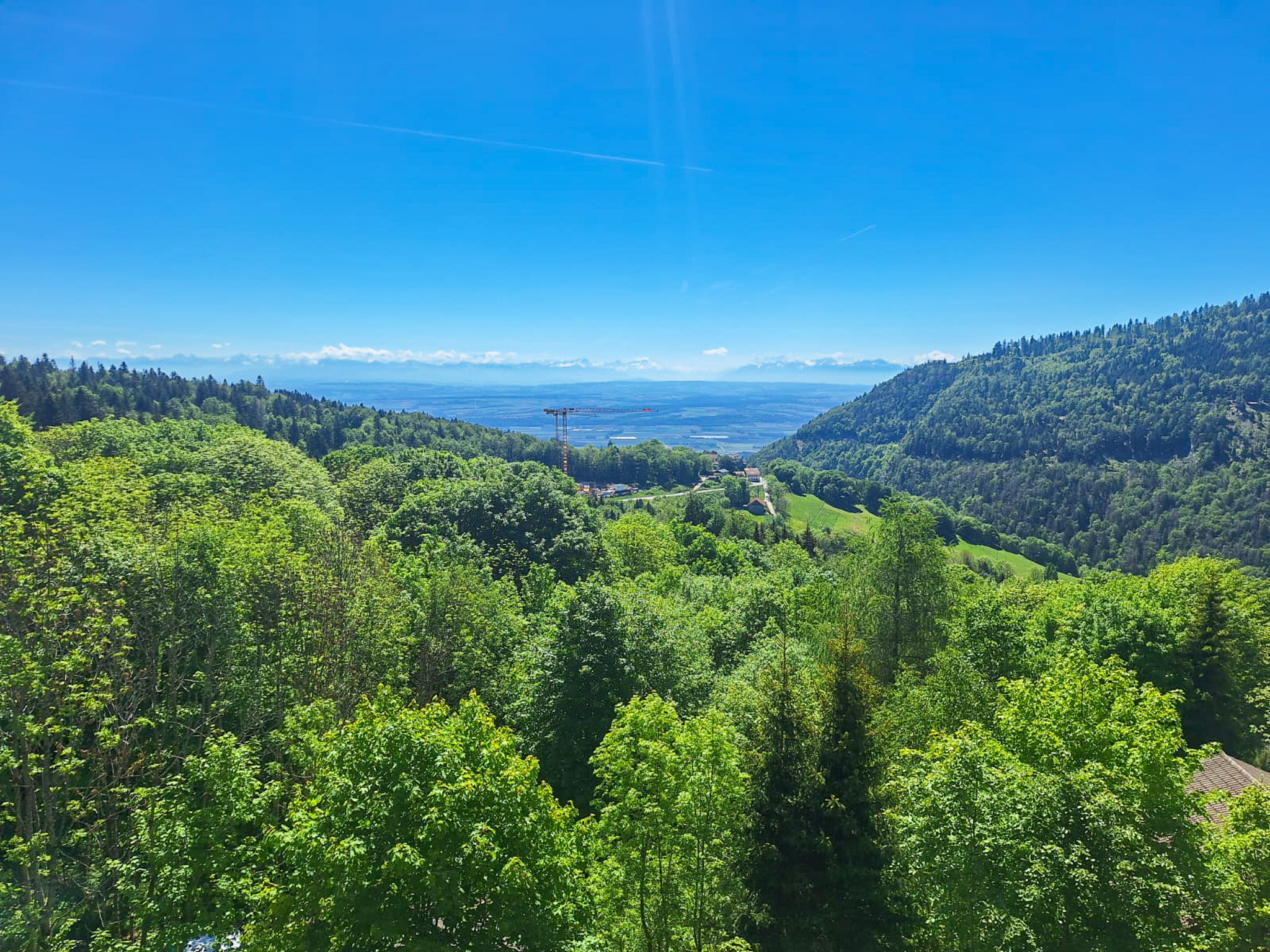 Panoramablick ins grüne Tal