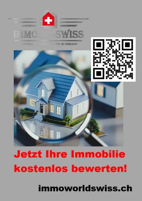 Immobilien-Werbebanner mit Logo und QR-Code