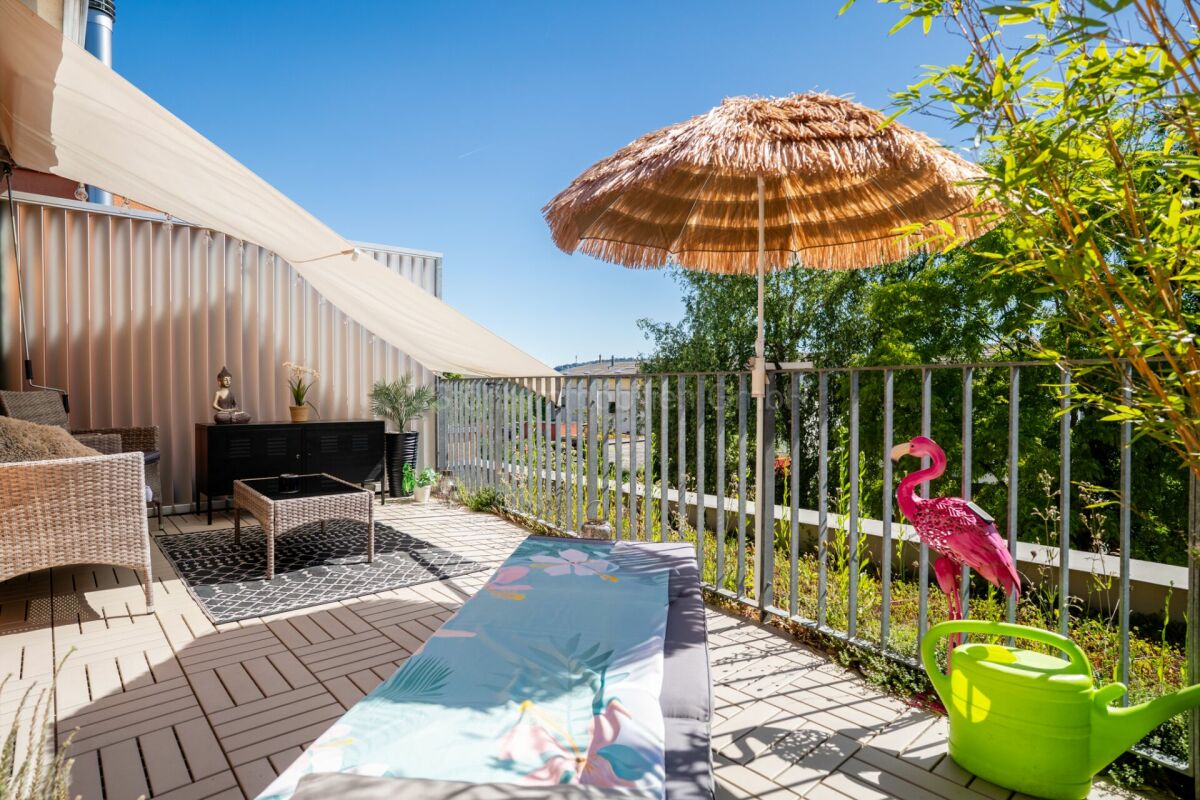 Dachterrasse mit mediterraner Gestaltung