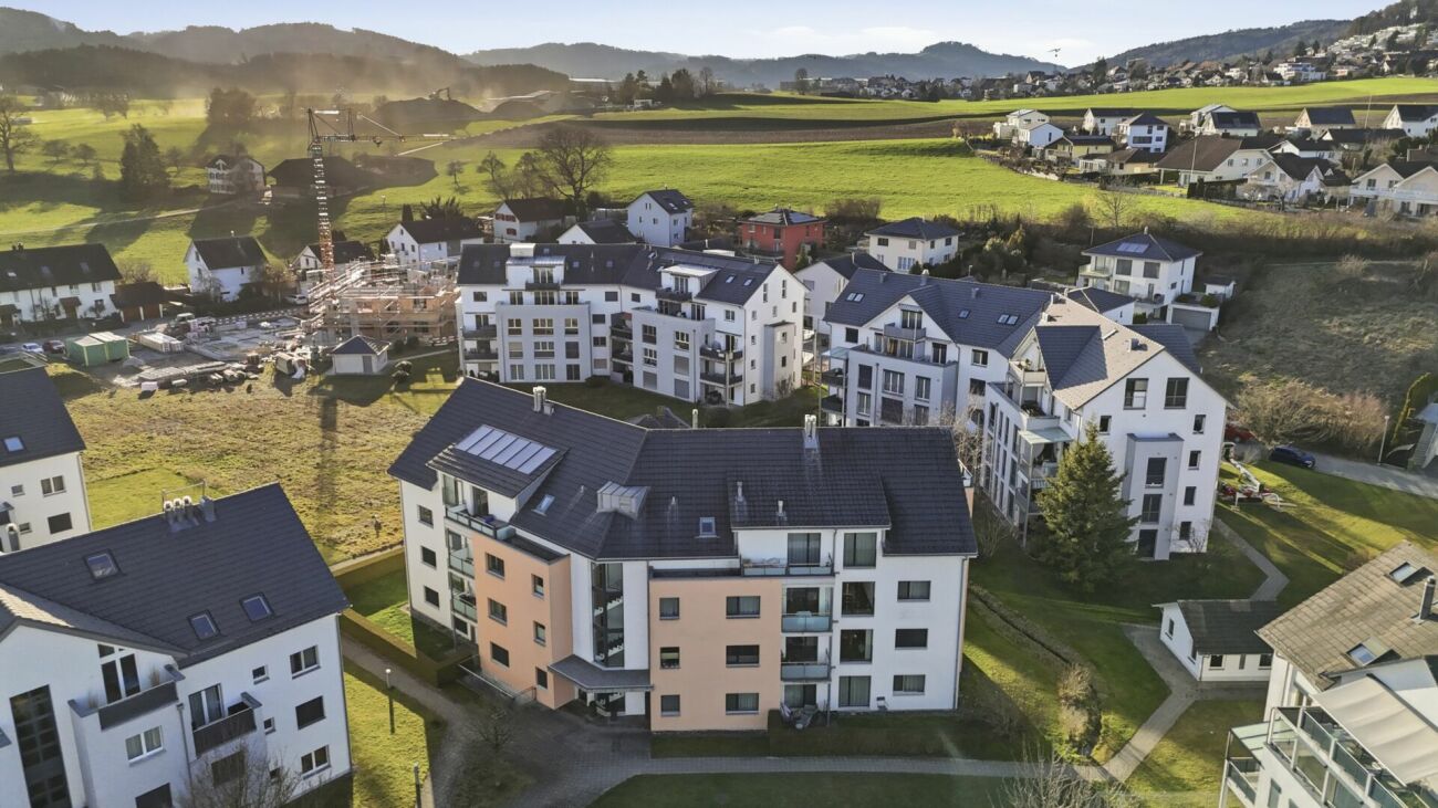 Luftaufnahme eines Wohnquartiers