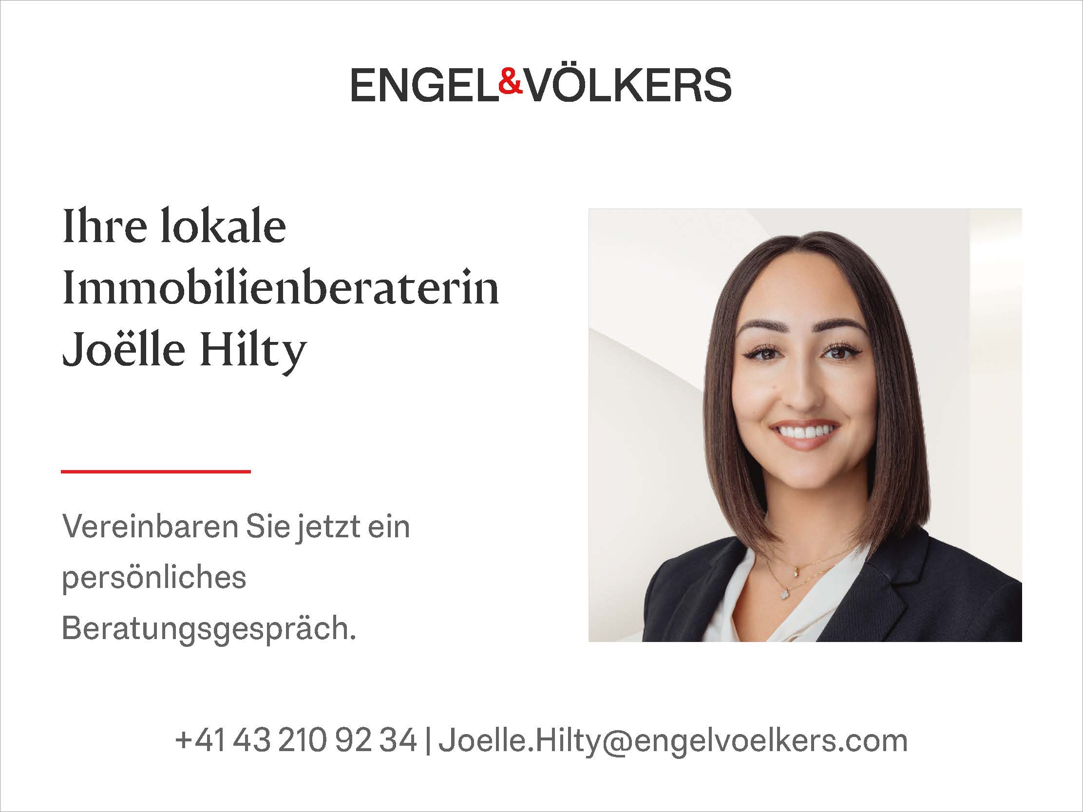 Marketinggrafik einer Immobilienberaterin