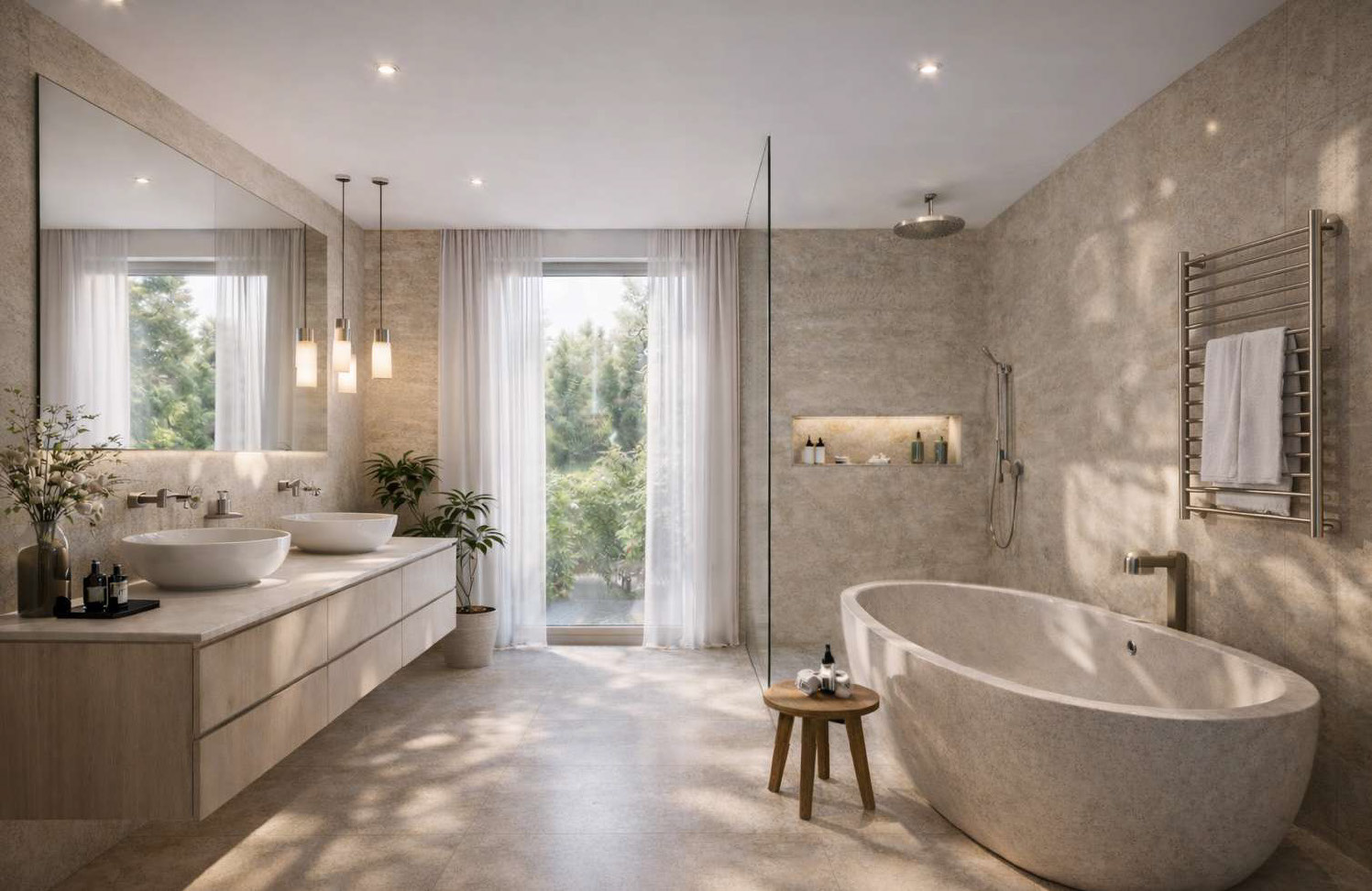 Luxuriöses Wellness-Badezimmer