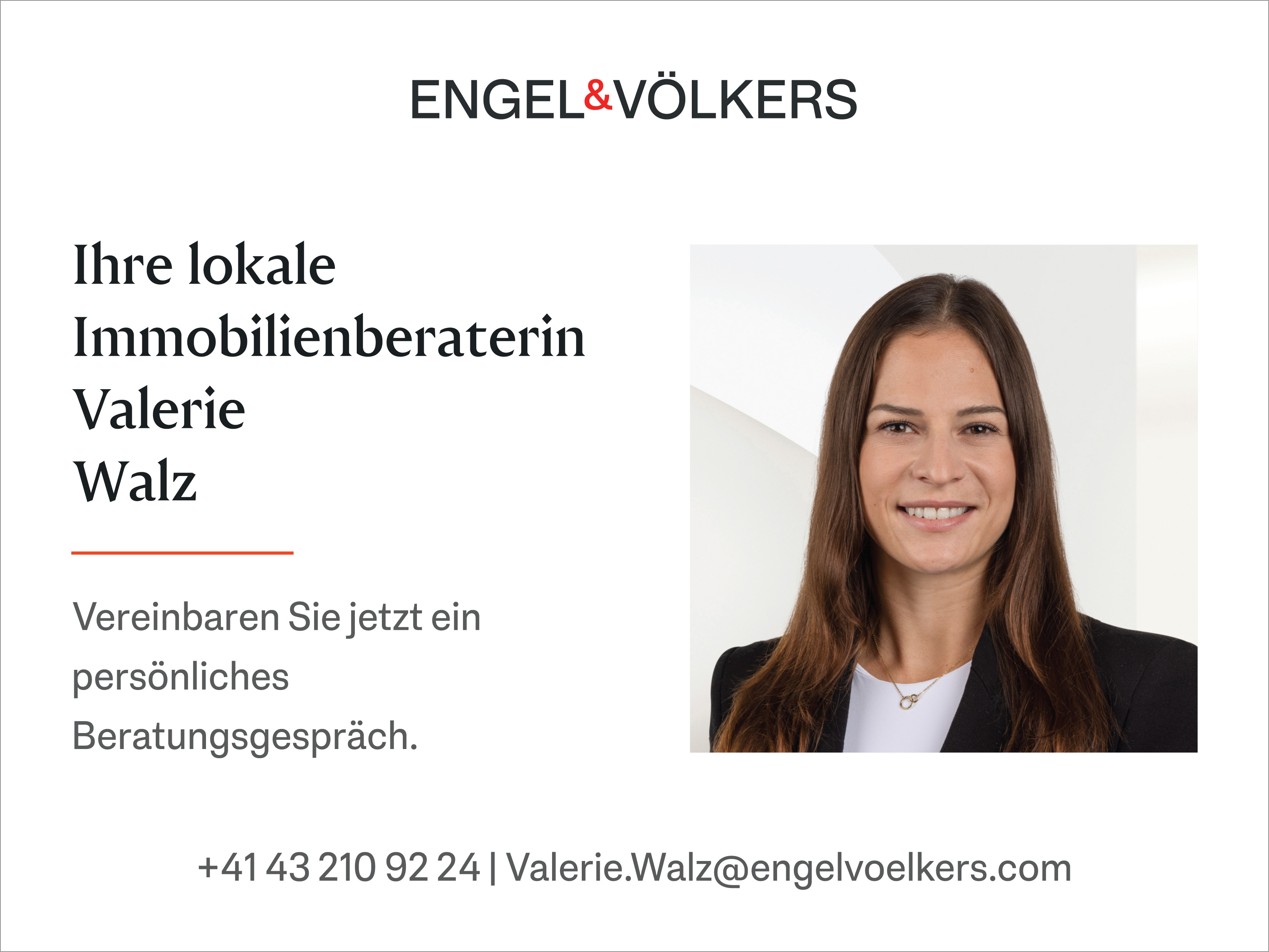 Werbe-/Kontaktseite von Engel & Völkers