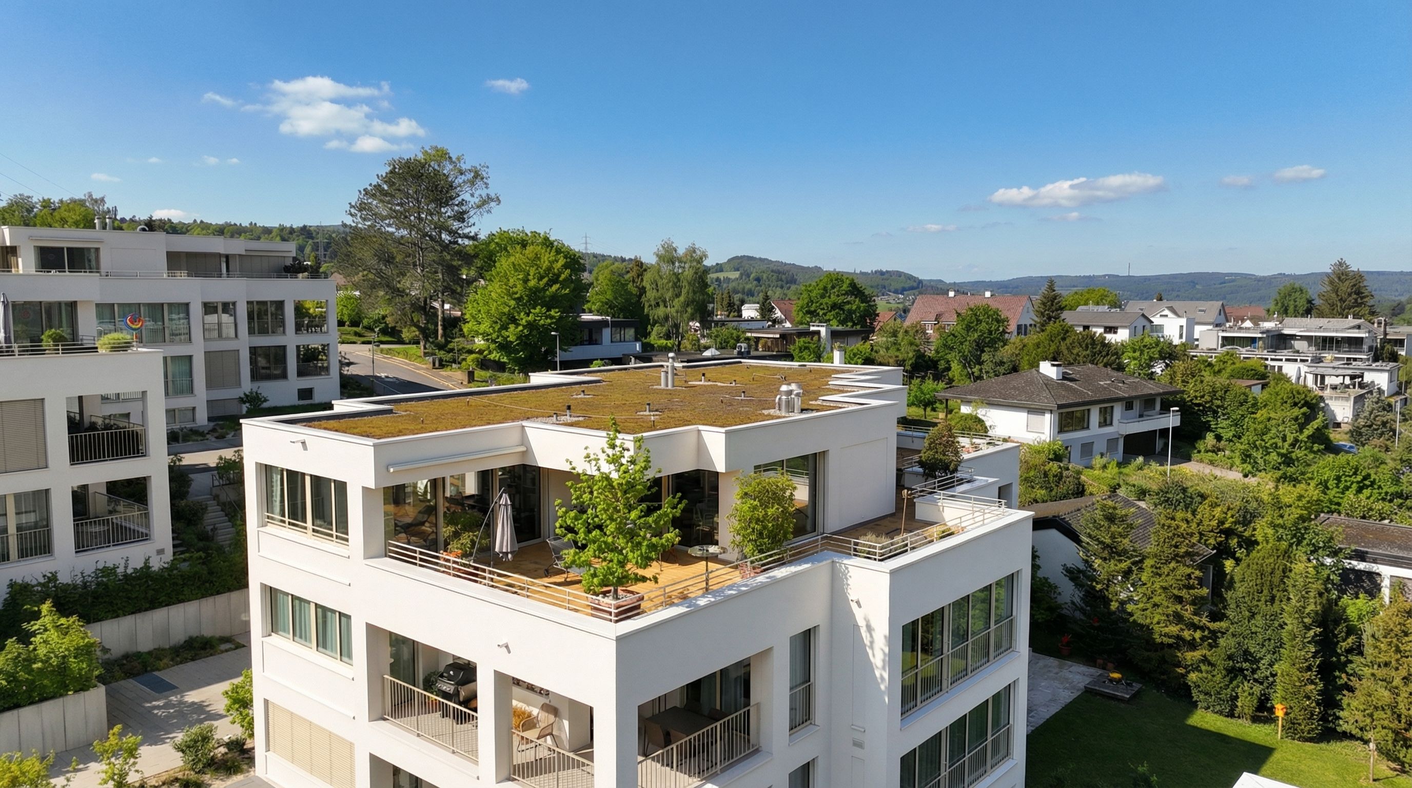 Moderne Wohnanlage mit Dachterrasse