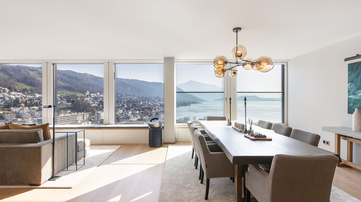 Esszimmer mit Panoramaausblick