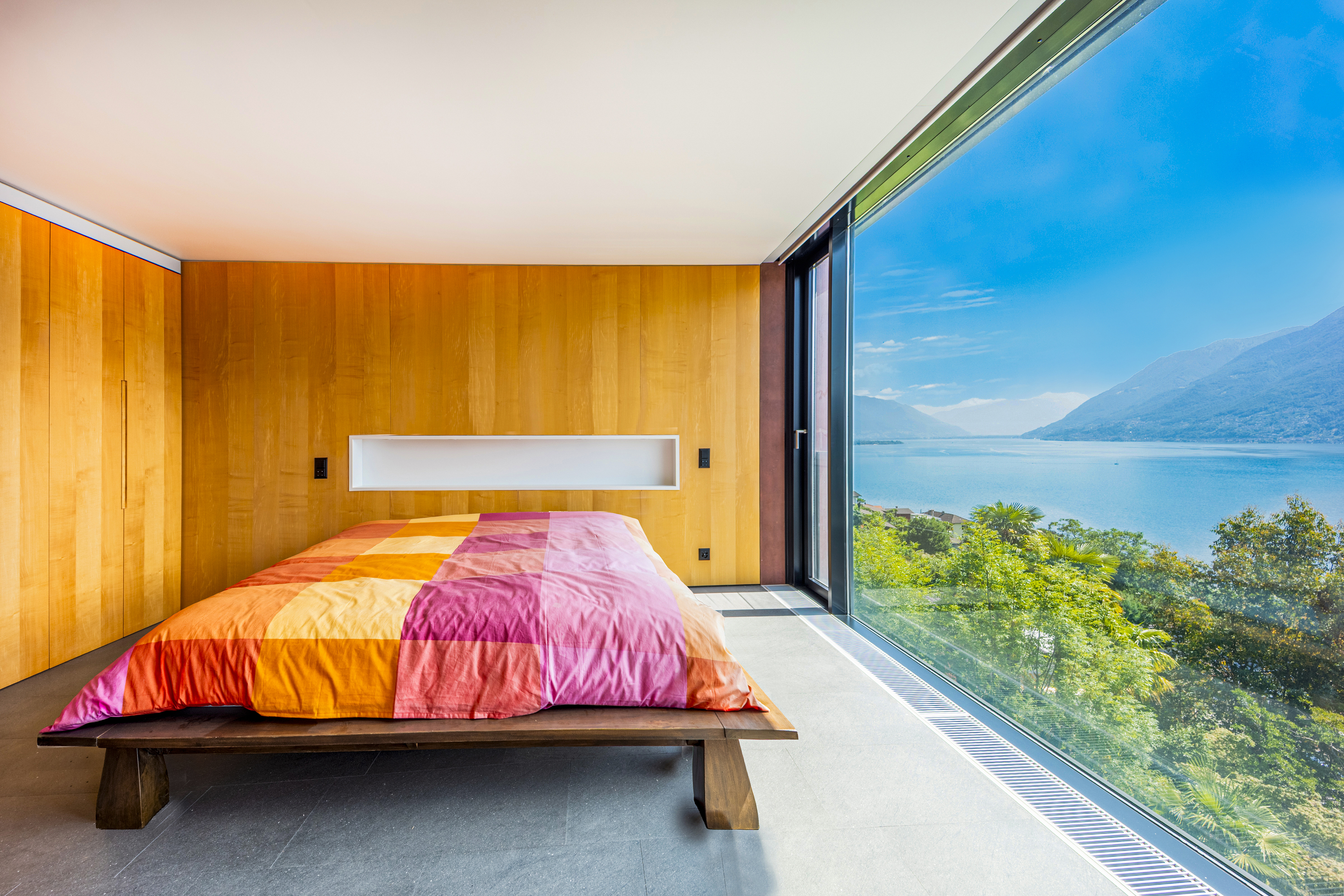 Schlafzimmer mit Panoramablick