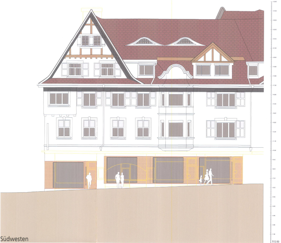 Historische Villa mit steilem Satteldach