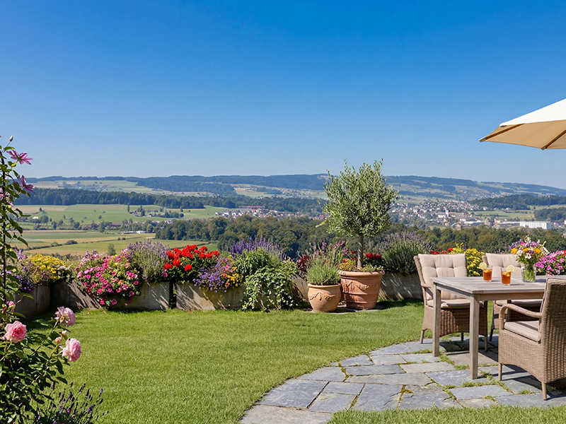 Terrasse mit Panoramablick