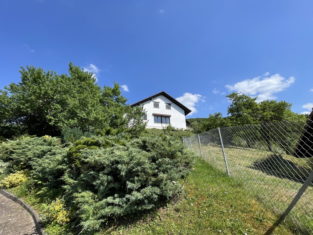 Haus mit Garten und Zaun