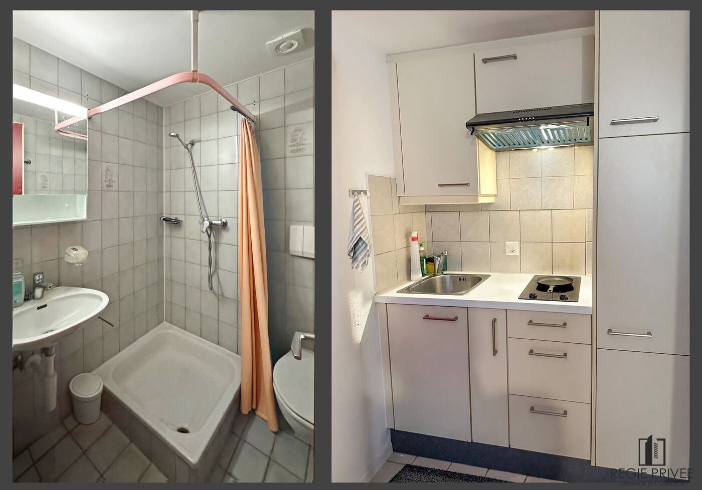 Badezimmer und Küchenzeile