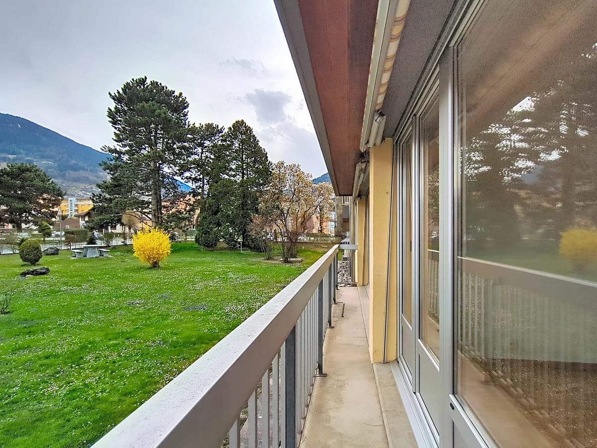 Balkon mit Blick ins Grüne