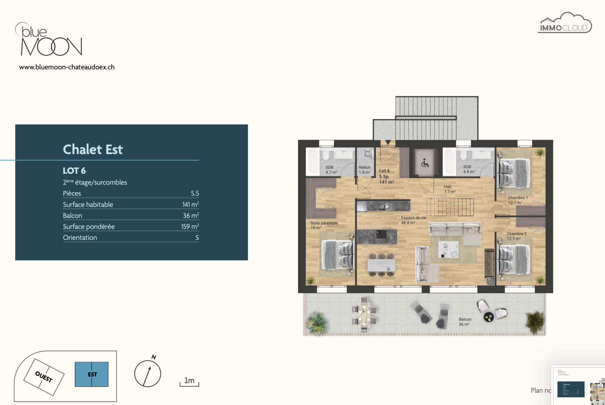 Grundriss Chalet Ost