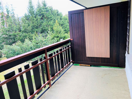Balkon mit Waldblick