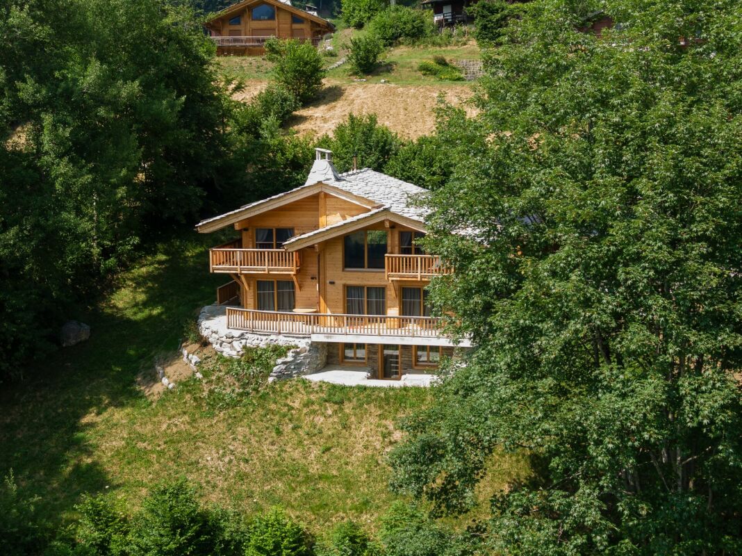 Holzchalet am Hang