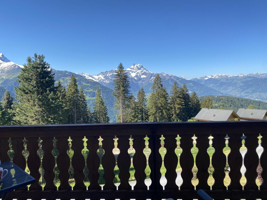 Bergblick von einem Balkon