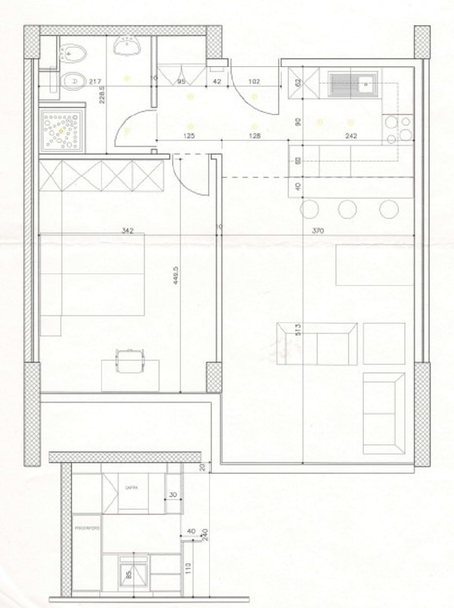 Grundriss einer Wohnung