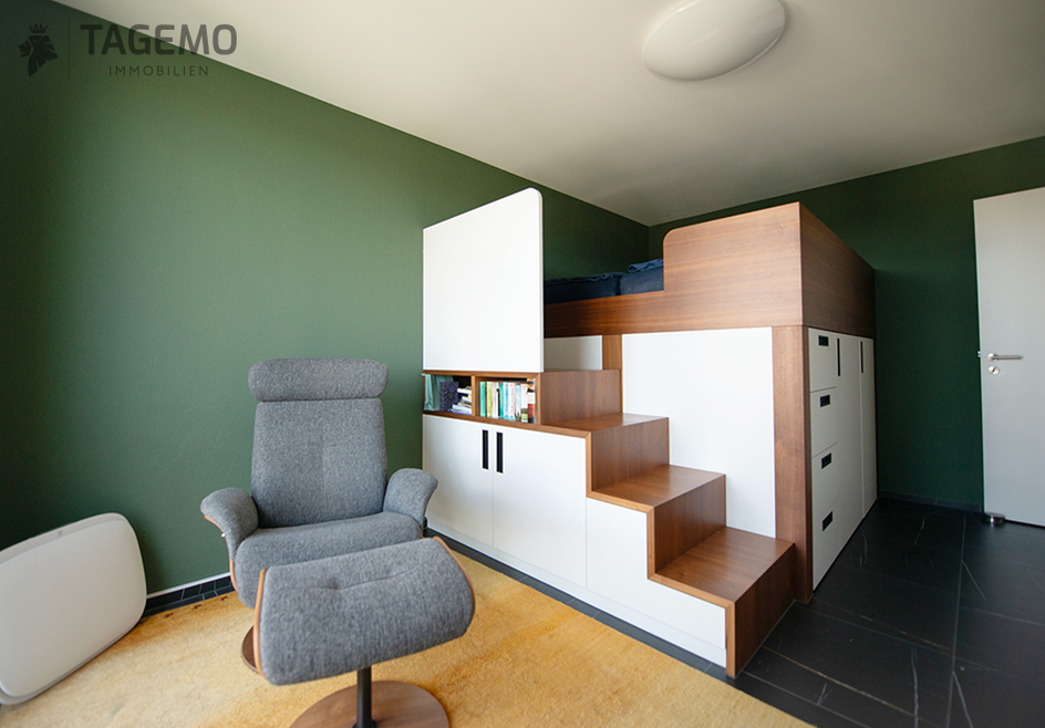 Modernes Kinderzimmer mit Hochbett