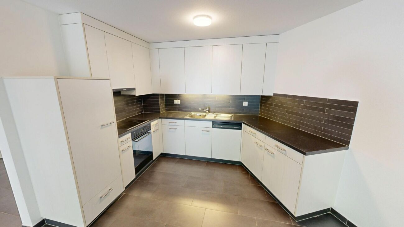 Moderne Einbauküche in L-Form