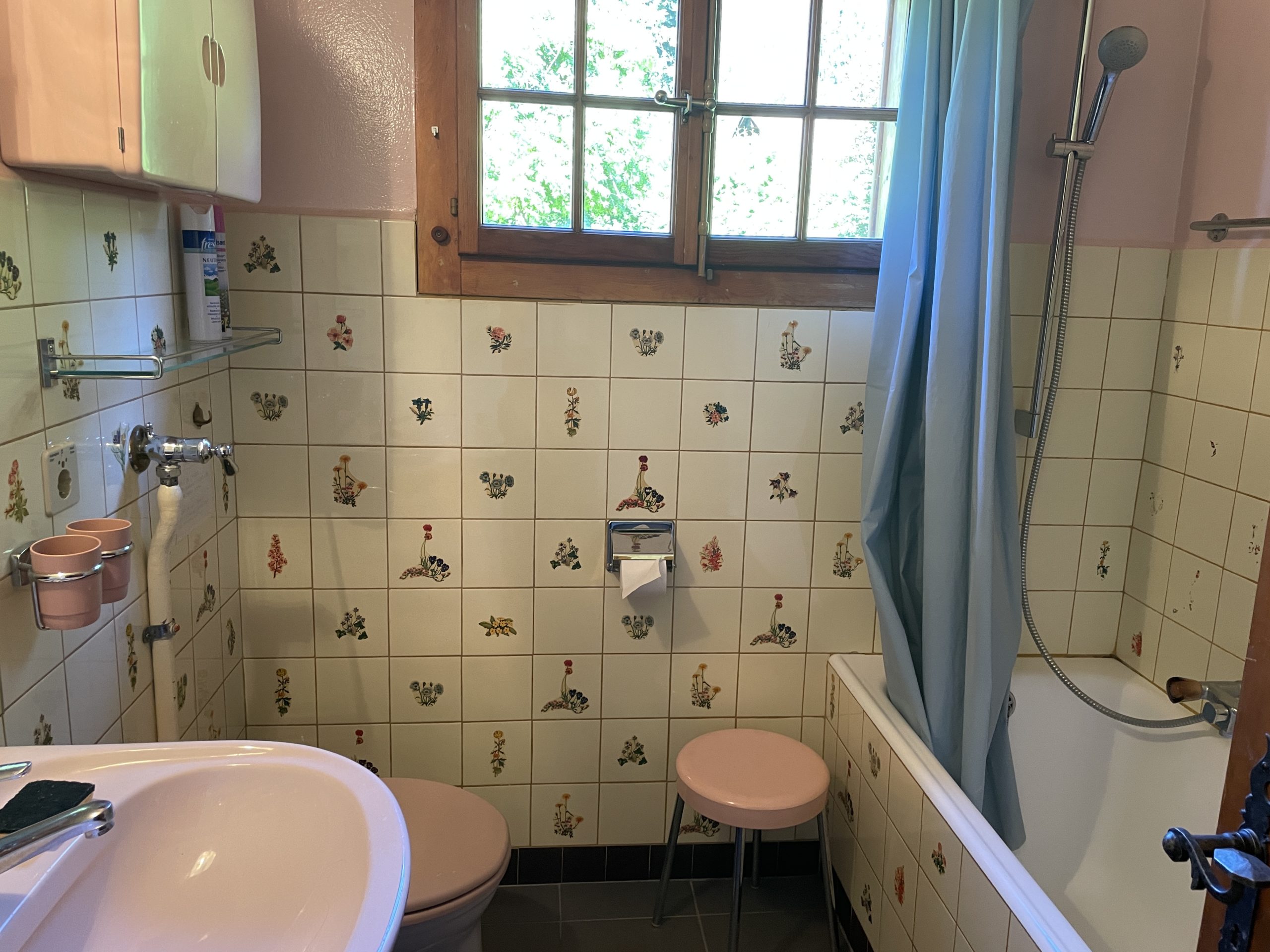 Badezimmer mit Dusche und Badewanne
