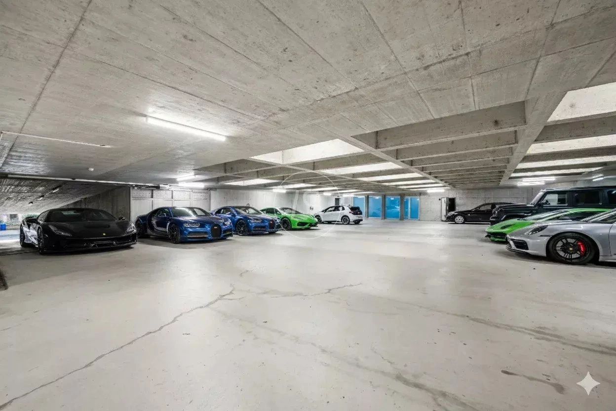Tiefgarage mit Sportwagen