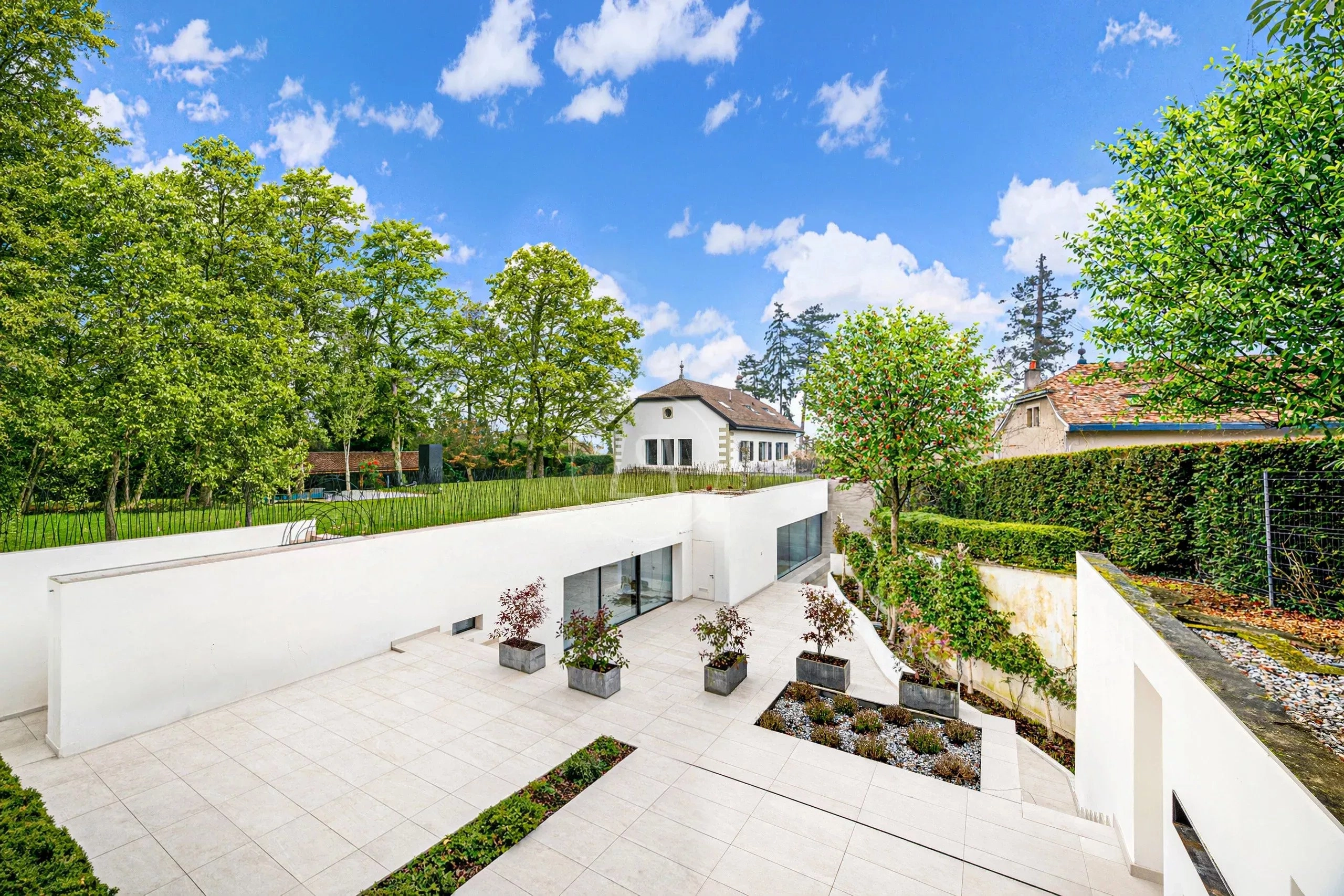 Modernes Terrassen- und Gartenensemble