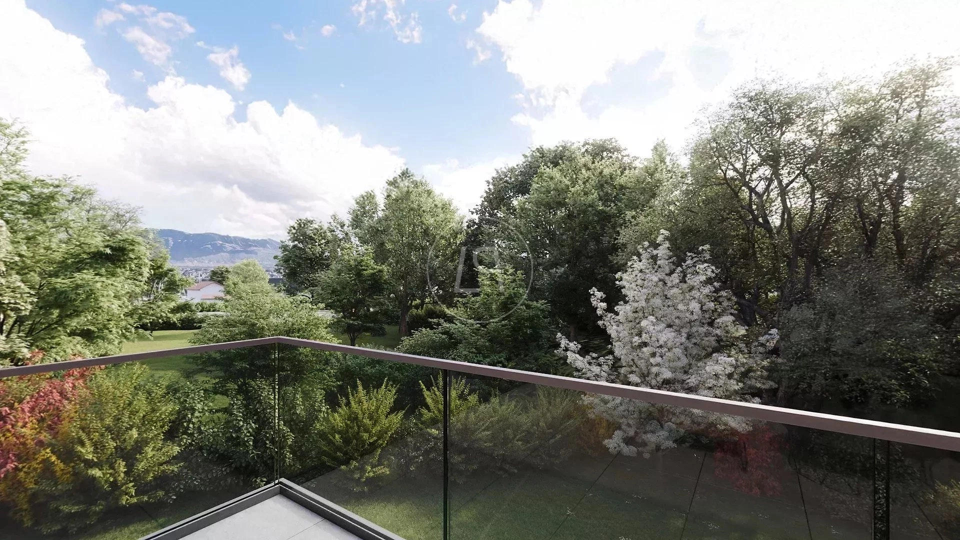 Balkon mit Blick ins Grüne