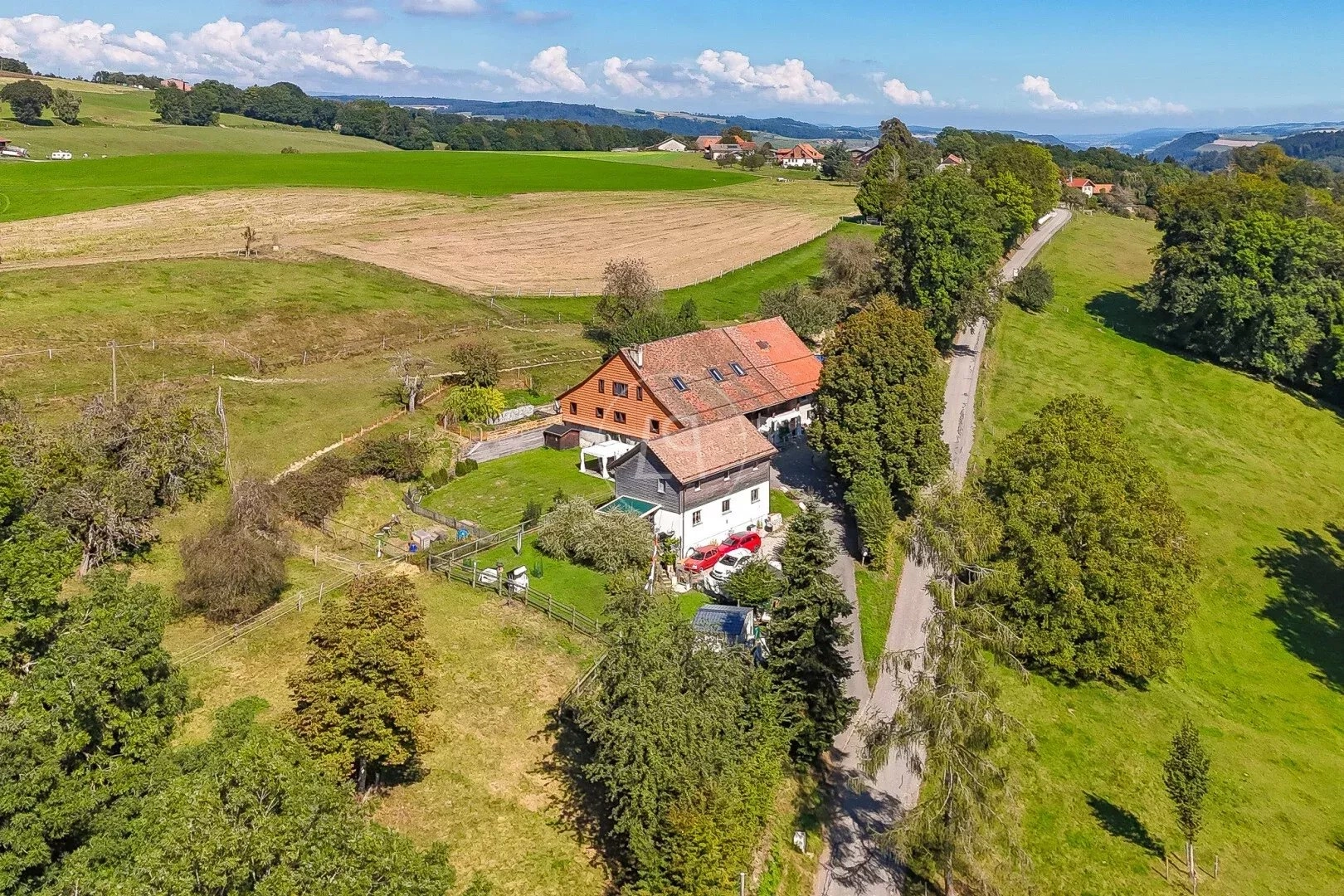 Ländliches Anwesen aus der Luft