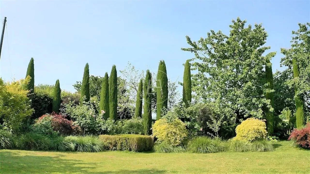 Landschaftlicher Garten mit Zierbäumen